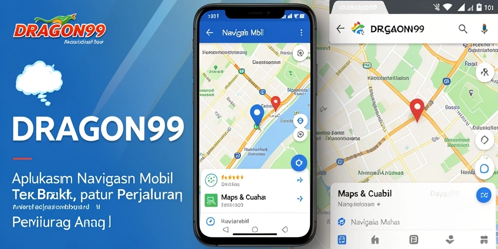 Antarmuka DRAGON99 menampilkan fungsi Navigasi Mobil yang intuitif dan informatif.