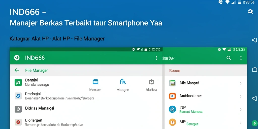 Antarmuka sederhana dan fungsional IND666 untuk manajemen file.