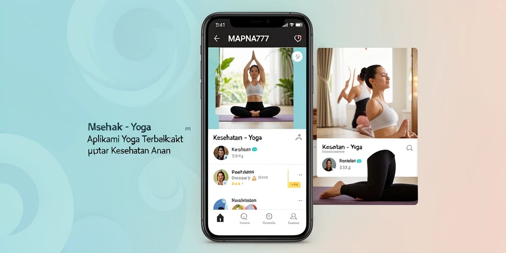 Antarmuka aplikasi MAPNA777 untuk sesi yoga yang memukau.