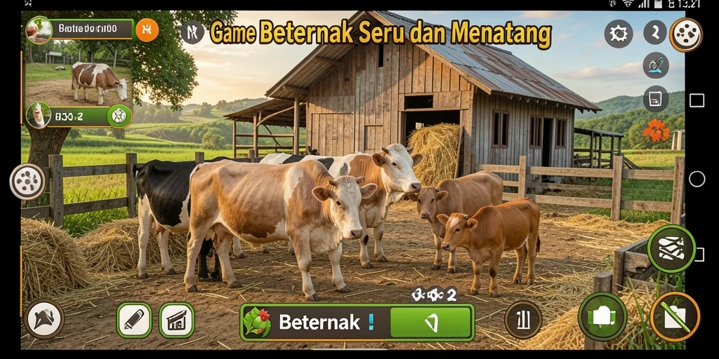 Tampilan antarmuka menarik dan ramah pengguna dalam Beternak.