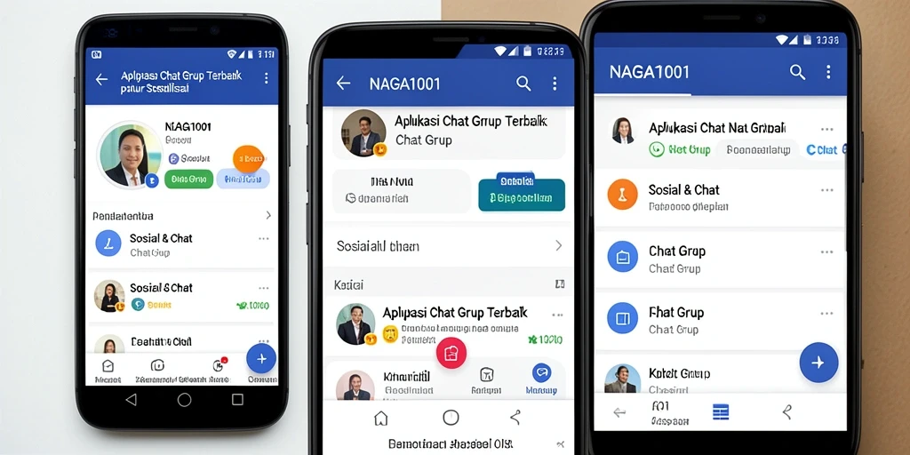 Tampilan antarmuka NAGA1001 yang menarik dan fungsional untuk Chat Grup.