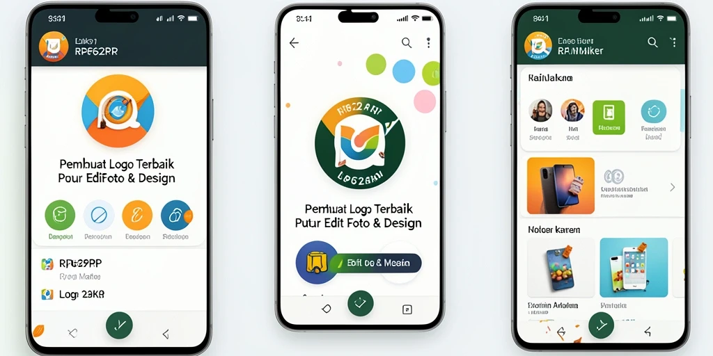 Antarmuka RP62RP yang intuitif dan fitur-fitur menarik untuk Logo Maker.