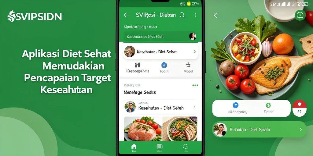 Tampilan utama aplikasi SVIPSIDN untuk diet sehat.