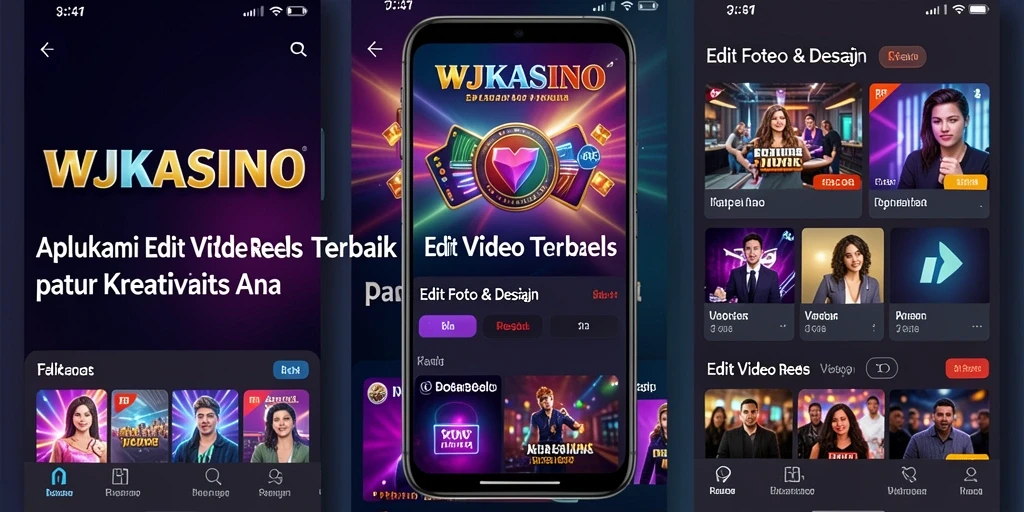 Tampilan antarmuka WJKASINO untuk pengeditan video Reels yang interaktif.